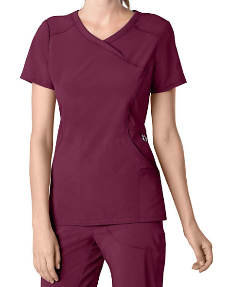 Infinity By Cherokee Solid Round Neck Scrub Tops With Certainty