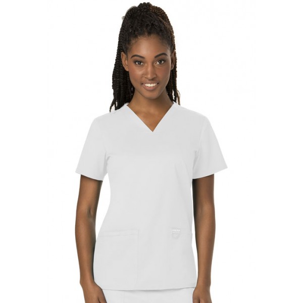 Revolution by Cherokee Workwear Women's V-Neck Solid Top - Scrubs Direct