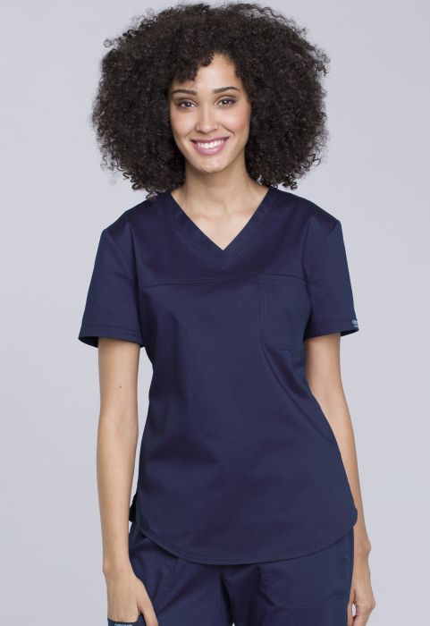 Revolution by Cherokee Women's V-Neck Tuck-In Solid Top - Scrubs Direct