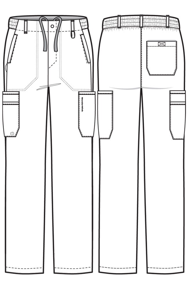 PRO by WonderWink Men's 5 Pocket Drawstring Cargo Pants - Scrubs Direct